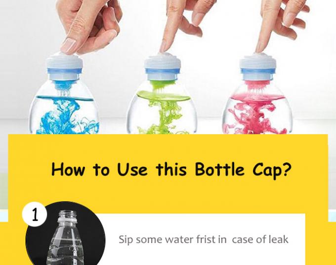 Tipo creativo trasparente tappi di bottiglia di plastica della stampa per l'imballaggio della polvere della bevanda