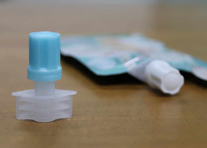 i cappucci di plastica del becco di colore blu di calibro di 5mm per cura di pelle Doypack/sacchetto degli alimenti per bambini completa