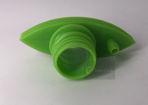 Una torsione di plastica di due becchi fuori dal cappuccio per l'imballaggio di plastica della borsa dell'ossigeno, colore verde