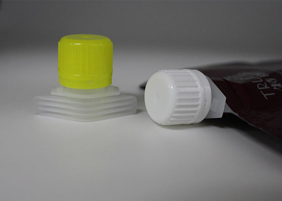 Cappucci di plastica gialli del becco per il sacchetto piegante del fermaglio tenuto in mano portatile