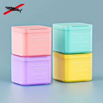qualità  100 Sheet Skincare Cotton Pad Box 2.0 Bulk Order Plastic Jars with Removable PP Liner Food Grade for Cosmetic Brands/OEM Fabbrica