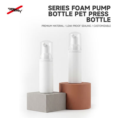 Qualità  60ml Empty White PET Foam Pump Bottle Refillable Facial Foam Dispenser Custom Cosmetic Foaming Soap Packaging Container Fabbrica