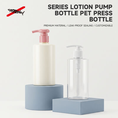 Qualità  250ml 300ml 500ml PET Lotion Pump Bottle | Cosmetic Shampoo Packaging Supplier | Multi-size cylinder PET bottle, 24 thread neck, leak-proof. Custom color & logo for shampoo, body wash, skincare liquid Fabbrica