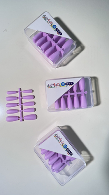 Etichetta privata 30pcs Soft Gel Press On Fake Nails Corto Almond Square False Nails Manifattura Francese Gel Press On Nails
