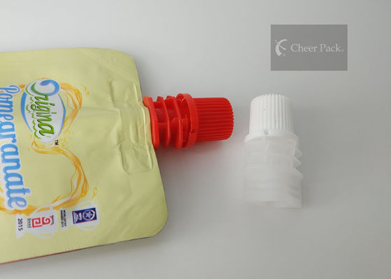 Il materiale del PE cappuccio di plastica del becco del pacchetto di acclamazione di 8,6 millimetri per sta sulla borsa del succo