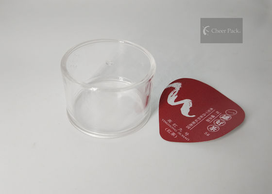 Mini diametro rotondo trasparente dei recipienti di plastica 49mm per l'imballaggio del cioccolato in polvere
