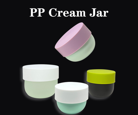 Materiale PP PCR 50ml 100ml 200ml Bottine a bocca larga per cosmetici gelatina, mousse cake e gelato