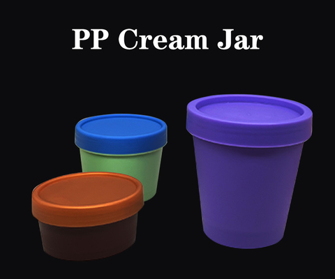 Materiale PP PCR 50ml 100ml 200ml Bottine a bocca larga per cosmetici gelatina, mousse cake e gelato