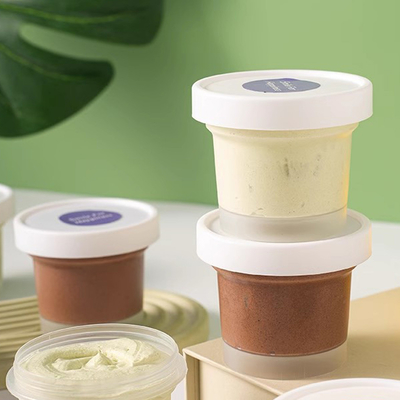 100 ml 200 ml tè verde avocado gelato mousse tazza crema ghiacciata neve erba fango film lattine
