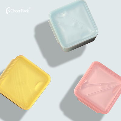 Materiali PP e PCR Quadrati con copertura e clip, fogli toneri di acido salicilico, scatola PP