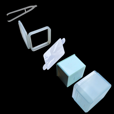 Materiali PP e PCR Quadrati con copertura e clip, fogli toneri di acido salicilico, scatola PP