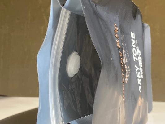 Borsa da caffè stampata su misura con cerniera 250g 500g con valvola con imballaggio in plastica Borsa di foglio di alluminio