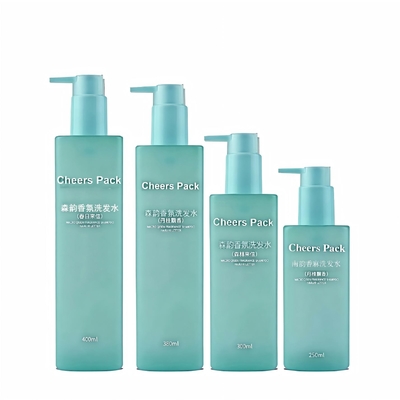 Bottiglie cosmetiche PET per shampoo, lavaggio del corpo con pompa
