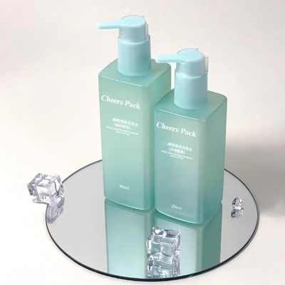Bottiglie cosmetiche PET per shampoo, lavaggio del corpo con pompa