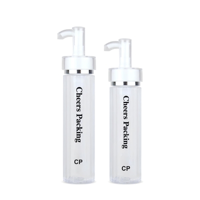 Bottiglie cosmetiche in PET da 140 ml per lozione, olio essenziale con pompa
