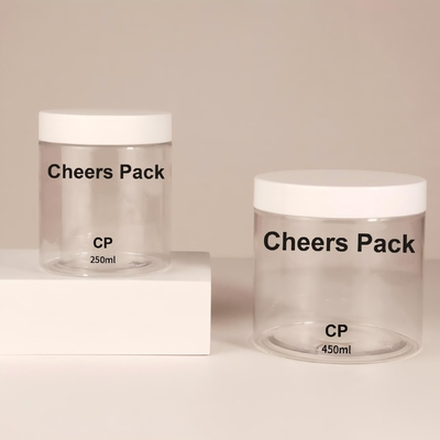Popolari barattoli di plastica PET trasparenti di qualità alimentare con LIDS a vite