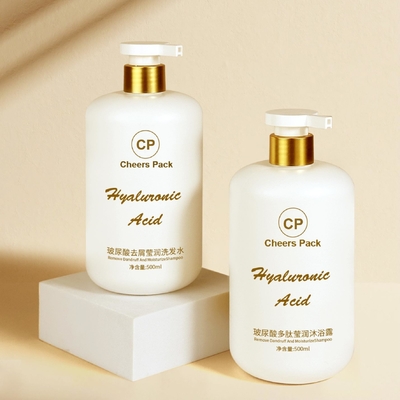 Imballaggio cosmetico di plastica per animali da compagnia 500 ml Bottiglia pompa lozione shampoo