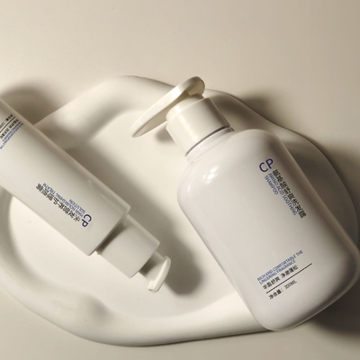 Imballaggio per la cura della pelle in PET blu personalizzato Set di bottiglie Press Pump Bottle Crema Bottelli di plastica Cosmetici Set