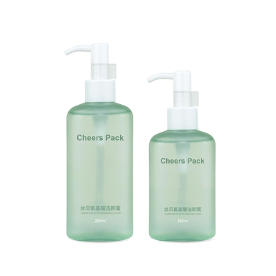 Green Luxury 50ml 100ml 450ml Bottiglie rotonde di plastica per lozione cosmetica Materiale PP Press Pump Squeeze Bottiglie per shampoo per la cura della pelle