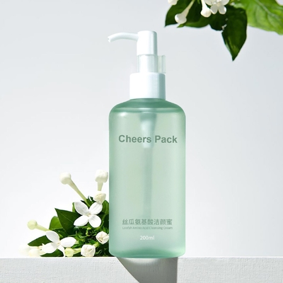 Green Luxury 50ml 100ml 450ml Bottiglie rotonde di plastica per lozione cosmetica Materiale PP Press Pump Squeeze Bottiglie per shampoo per la cura della pelle