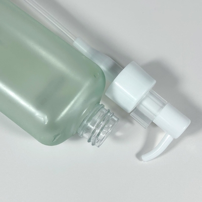 Green Luxury 50ml 100ml 450ml Bottiglie rotonde di plastica per lozione cosmetica Materiale PP Press Pump Squeeze Bottiglie per shampoo per la cura della pelle
