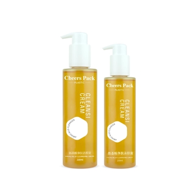 Olio essenziale per il corpo Bottiglia di imballaggio 150ml 210ml trasparente di plastica personalizzata Shampoo Lozione per capelli Pompa olio bottiglia