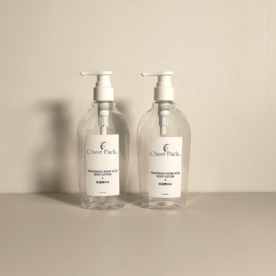 Bottiglie di pompa di plastica PET di lusso da 300 ml Bianco trasparente Nero per shampoo Conditioner Lozione per la pulizia del viso Imballaggio