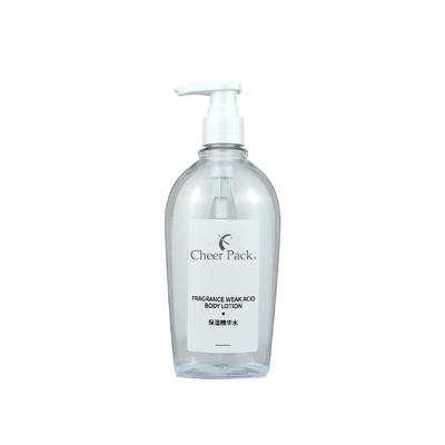 Bottiglie di pompa di plastica PET di lusso da 300 ml Bianco trasparente Nero per shampoo Conditioner Lozione per la pulizia del viso Imballaggio