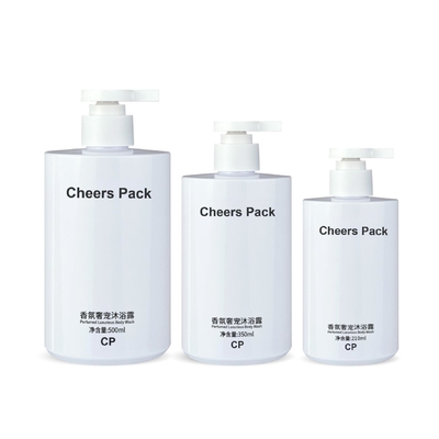 Logo personalizzato Cosmetici Imballaggio Bottiglie di lozione 210ml 350ml 500ml Imballaggio per la cura della pelle Bottiglie di lozione
