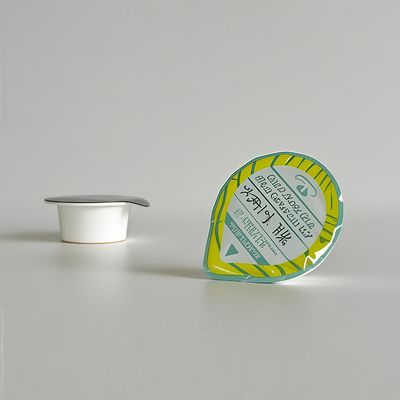 10ml Tazze in plastica PP con logo personalizzato per creme cosmetiche con coperchio in lamina di alluminio