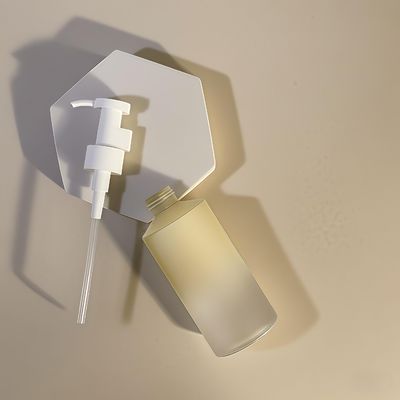 Flacone per pompa di lozione a forma di cilindro in PET da 300 ml-500 ml per confezioni cosmetiche con stampa logo personalizzabile