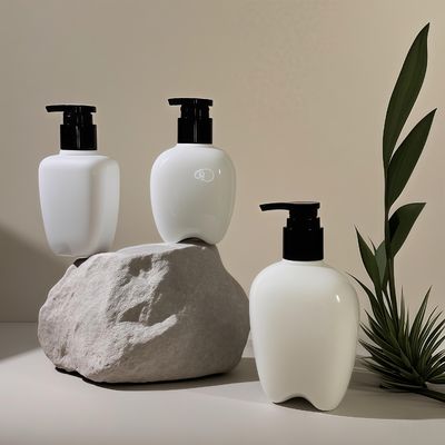 Flacone in plastica a forma di dente da 100-250 ml con pompa a pressione per lavaggio mani, lozione per capelli, igienizzante mani, logo personalizzabile