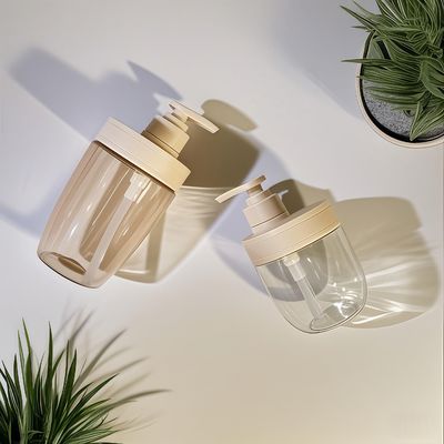 Bottiglia cosmetica in plastica PET da 400 ml a 500 ml con pompa di pressione per shampoo e lozioni di oli essenziali