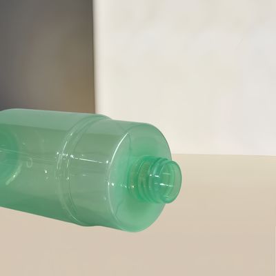 Flacone dispenser con pompa in PET trasparente verde da 300 ml per lozione cosmetica con logo personalizzato