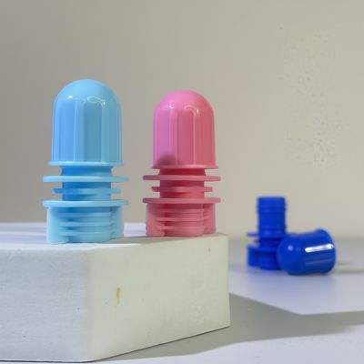 Tappo a beccuccio portatile in plastica PE per alimenti da 12 mm per prodotti cosmetici per shampoo, tappo a vite per sacchetti con beccuccio