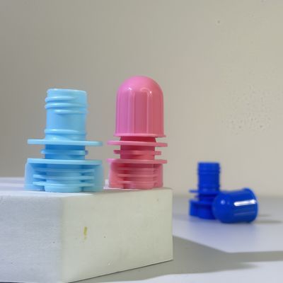 Tappo a beccuccio portatile in plastica PE per alimenti da 12 mm per prodotti cosmetici per shampoo, tappo a vite per sacchetti con beccuccio