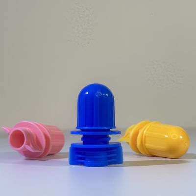 Tappo a beccuccio portatile in plastica PE per alimenti da 12 mm per prodotti cosmetici per shampoo, tappo a vite per sacchetti con beccuccio
