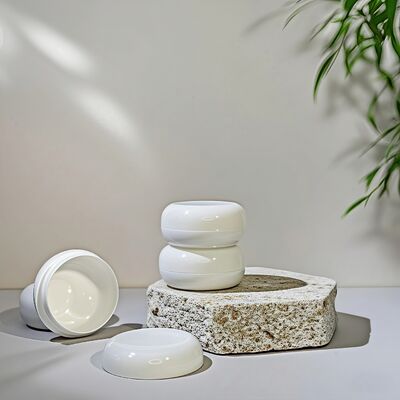 20 ml 40 ml Bottiglie di plastica piatte e rotonde di crema cosmetica per prodotti a base di lozione