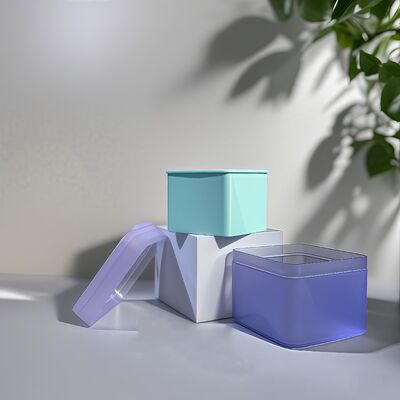 100 fogli di cotone per skincare in barattoli di plastica con liner in PP rimovibile, grado alimentare per marchi cosmetici/OEM