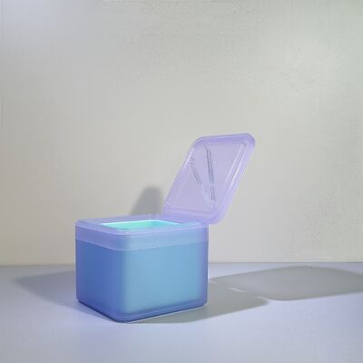 100 fogli di cotone per skincare in barattoli di plastica con liner in PP rimovibile, grado alimentare per marchi cosmetici/OEM