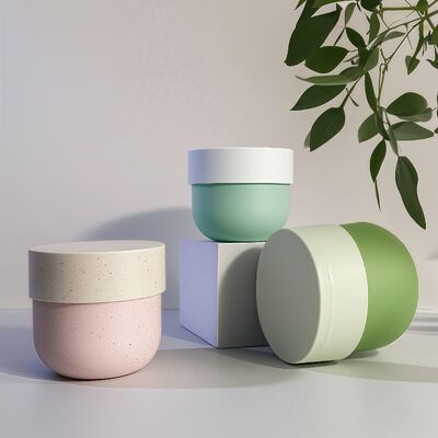 Barattolo in plastica PP per uso alimentare con tappo a vite ed etichetta stampata UV per creme cosmetiche per viso e corpo da 150-500 ml (Cheer Pack)