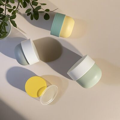 Barattolo in plastica PP per uso alimentare con tappo a vite ed etichetta stampata UV per creme cosmetiche per viso e corpo da 150-500 ml (Cheer Pack)