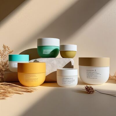 Barattolo in plastica PP per uso alimentare con tappo a vite ed etichetta stampata UV per creme cosmetiche per viso e corpo da 150-500 ml (Cheer Pack)