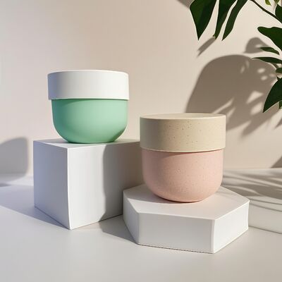 Barattolo in plastica PP per uso alimentare con tappo a vite ed etichetta stampata UV per creme cosmetiche per viso e corpo da 150-500 ml (Cheer Pack)