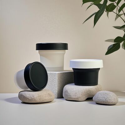 Contenitore in plastica PP per uso alimentare da 50-120 ml con base in PET per crema cosmetica, lozione per il corpo, snack, caramelle, biscotti, gelatina, latte