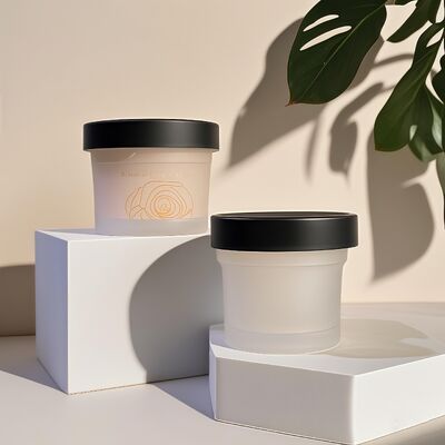 Contenitore in plastica PP per uso alimentare da 50-120 ml con base in PET per crema cosmetica, lozione per il corpo, snack, caramelle, biscotti, gelatina, latte