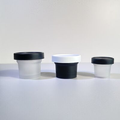 Contenitore in plastica PP per uso alimentare da 50-120 ml con base in PET per crema cosmetica, lozione per il corpo, snack, caramelle, biscotti, gelatina, latte