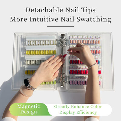 Displayboard per l'arte delle unghie trasparente e magnetica acrilica rimovibile 120/180/240 Colori Libro Strumento di plastica per punte delle unghie in gel