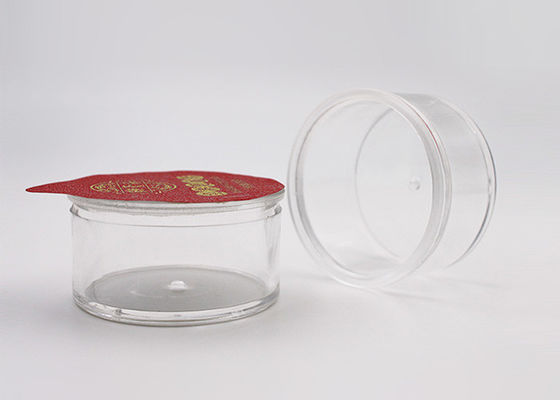I chiari piccoli chiari recipienti di plastica rotondi di PS 25 riempiono la capacità per tè, chicco di caffè