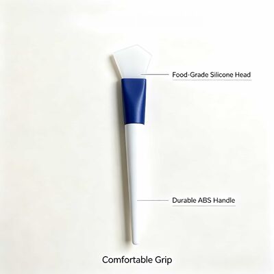 Pennello per maschera viso in silicone, applicatore per maschera in argilla morbida con testina in silicone e manico in ABS per un'applicazione uniforme della cura della pelle